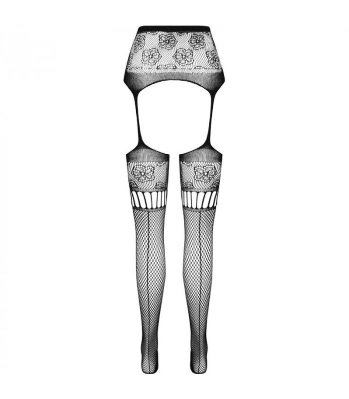 PASSION S030 MEDIAS CON LIGUERO NEGRO TALLA UNICA
