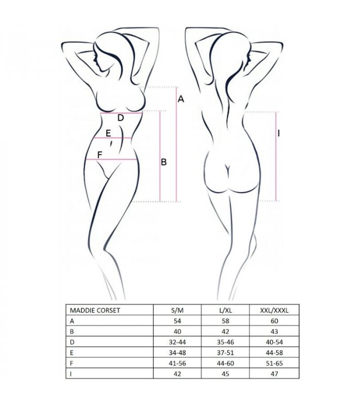 PASSION WOMAN MADDIE CORSET NEGRO TALLA L XL