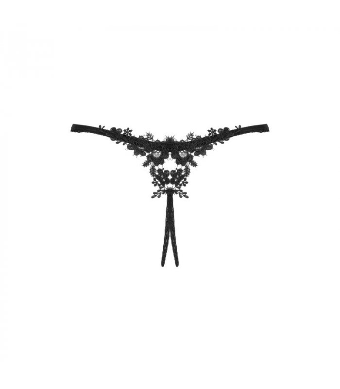 OBSESSIVE CELIA NOIR CROTCHLESS TANGA M L