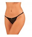OBSESSIVE -  CELIA NOIR CROTCHLESS TANGA XS/S