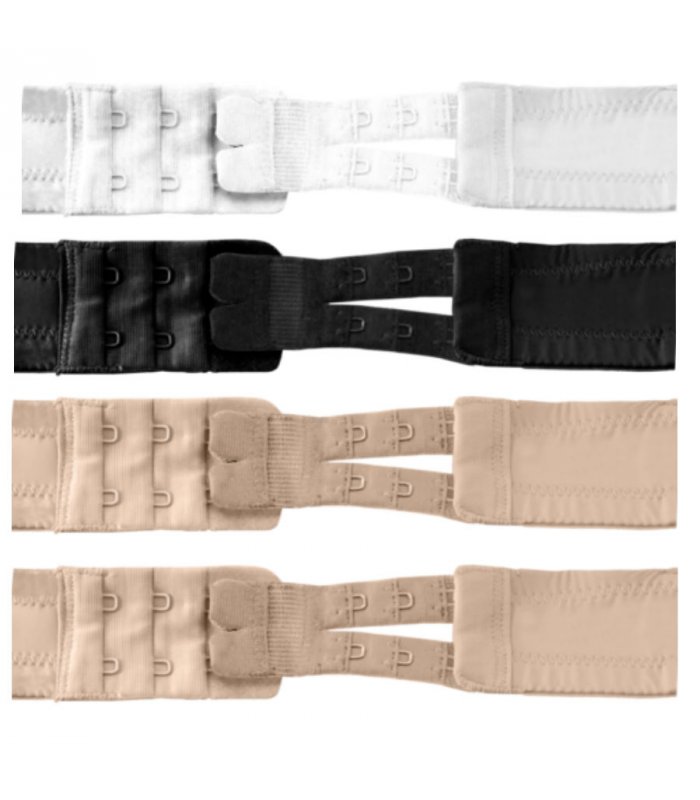 BYEBRA EXTENSORES DE CONTORNO FLEXIBLES 2 GANCHOS NUDE 4UDS