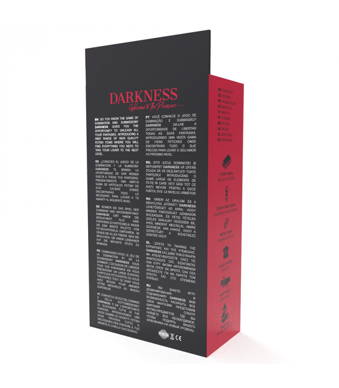 DARKNESS ESPOSAS CUERO CON FORRO AJUSTABLES NEGRO