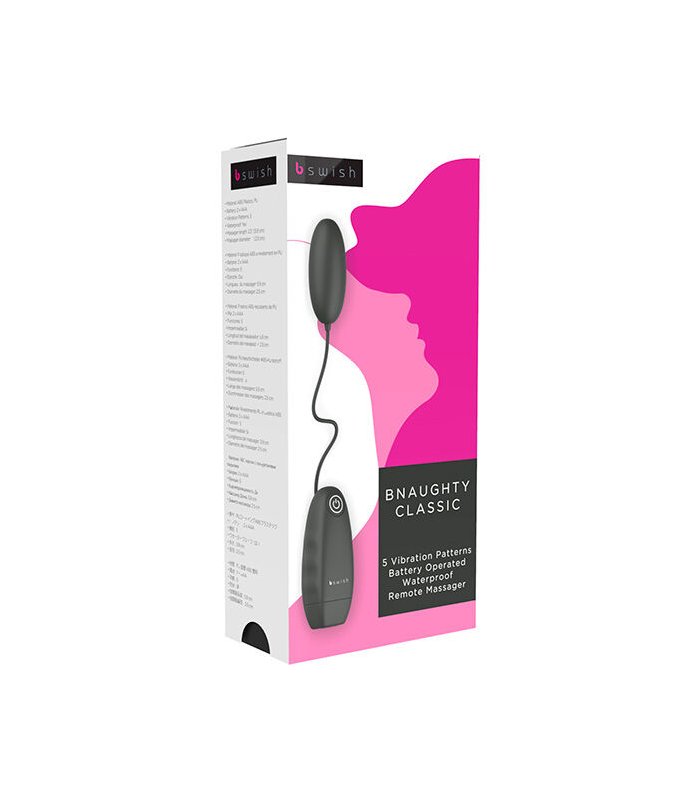 B SWISH BNAUGHTY CLASSIC VIBRATING BULLET NEGRO