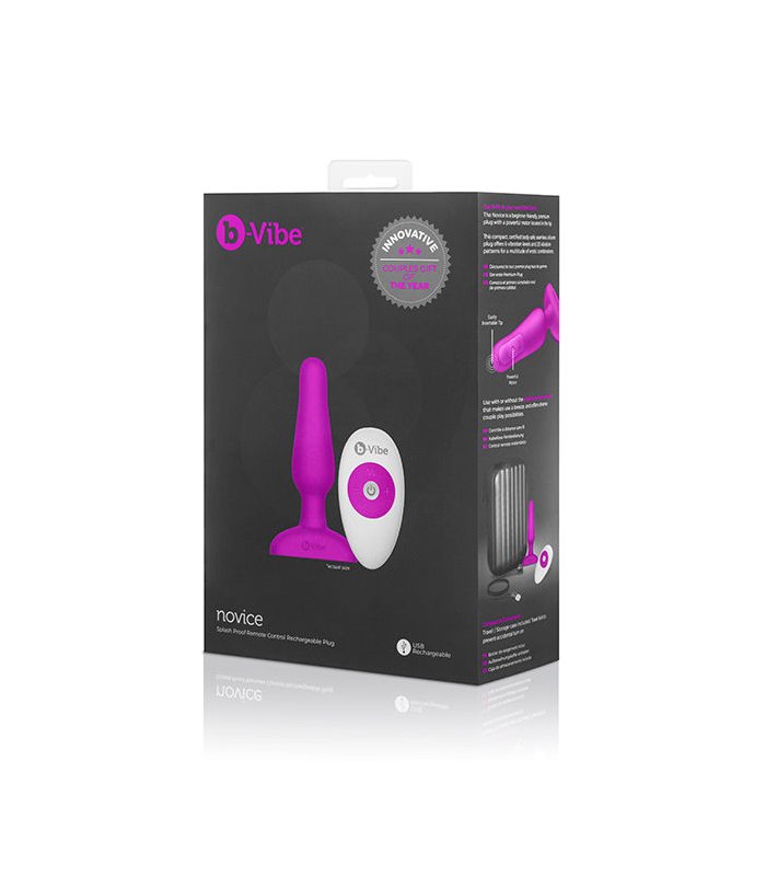 B VIBE NOVICE CONTROL REMOTO ANAL PLUG FUCHSIA