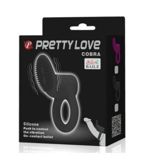 ANILLO VIBRADOR COBRA DE PRETTY LOVE NEGRO