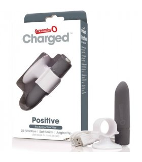 SCREAMING O MASAJEADOR RECARGABLE POSITIVE GRIS